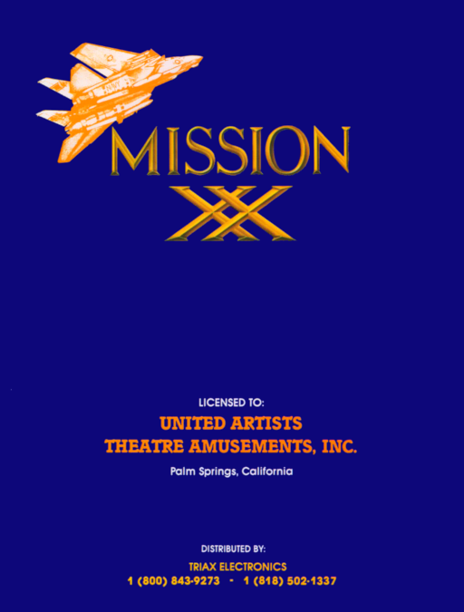 XX Mission Arcade Game Cover